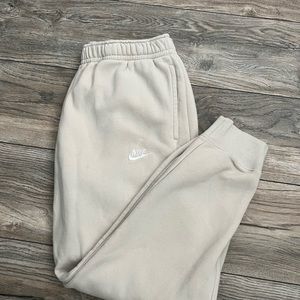 beige nike sweatpants